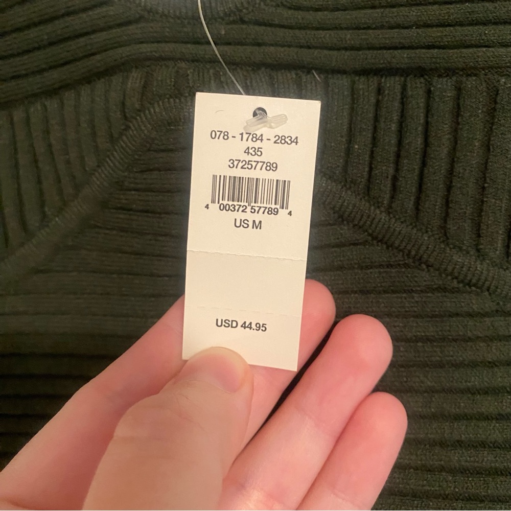 NWT Aerie Bralette Crop Top Wireless Green Stretch Ribbed Women’s Size Medium - Picture 3 of 6